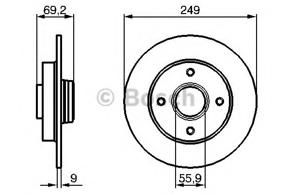 Тормозные диски Bosch 0986479255