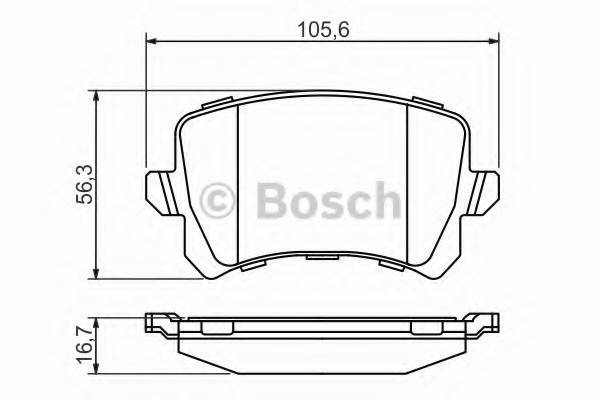 Тормозные колодки Bosch 0986494344