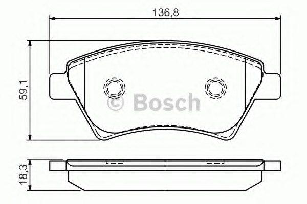 Тормозные колодки Bosch 0986495071