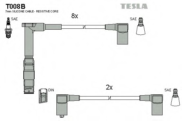 Высоковольтные провода TESLA t076b