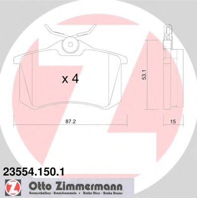 Тормозные колодки Zimmermann 235541501