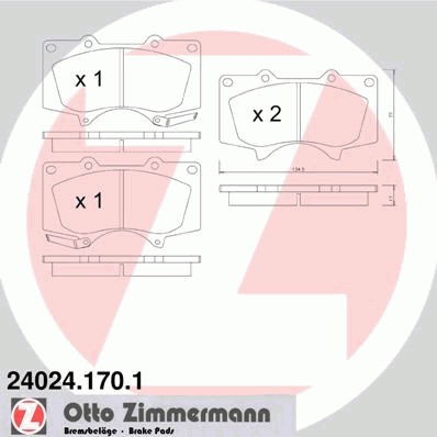 Тормозные колодки Zimmermann 240241701