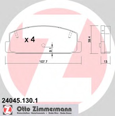 Тормозные колодки Zimmermann 240451301