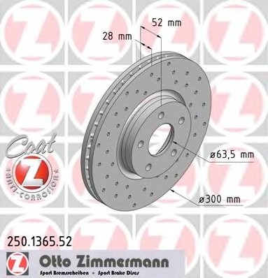 Тормозные диски Zimmermann 250136552