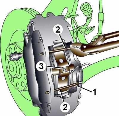 Замена тормозных колодок переднего тормоза Brembo