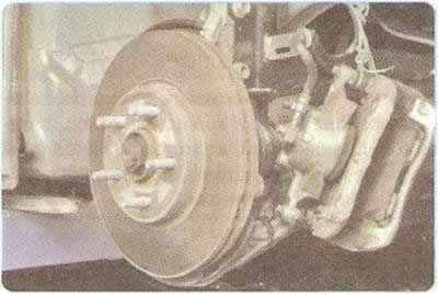 Замена тормозного диска тормозного механизма переднего колеса