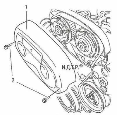 Замена и регулировка ремня привода газораспределительного механизма двигателя  F18D