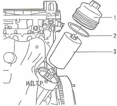 Замена масла и фильтрующего элемента масляного фильтра двигателя F18D
